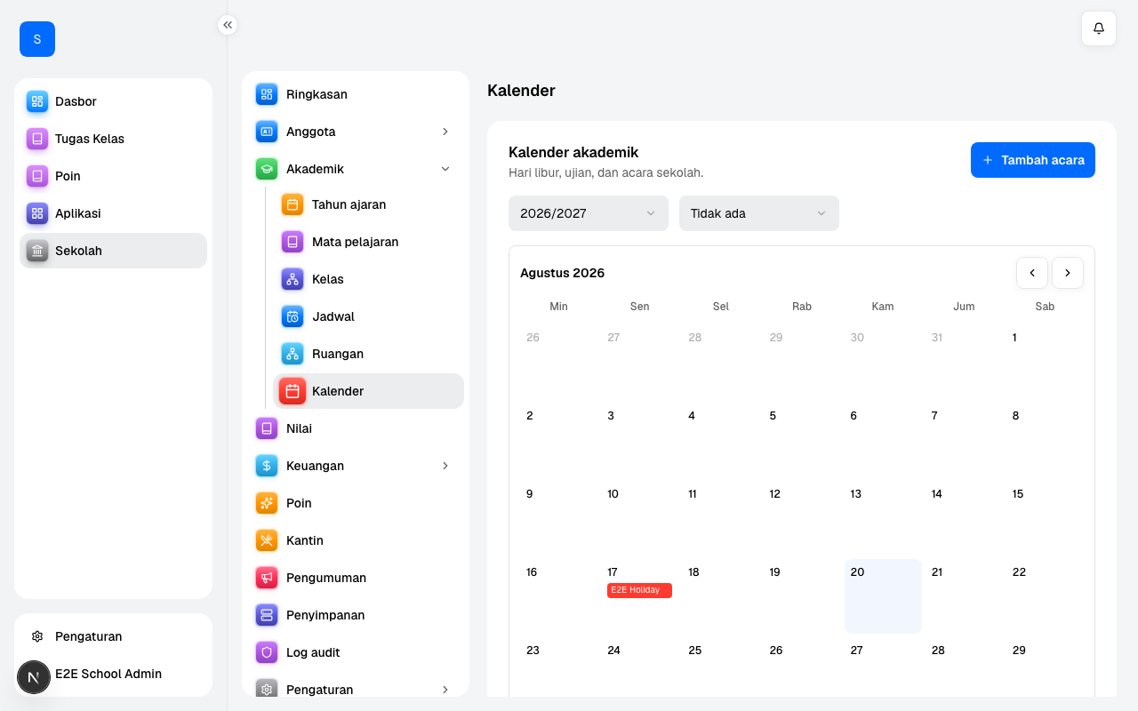 Kalender sekolah